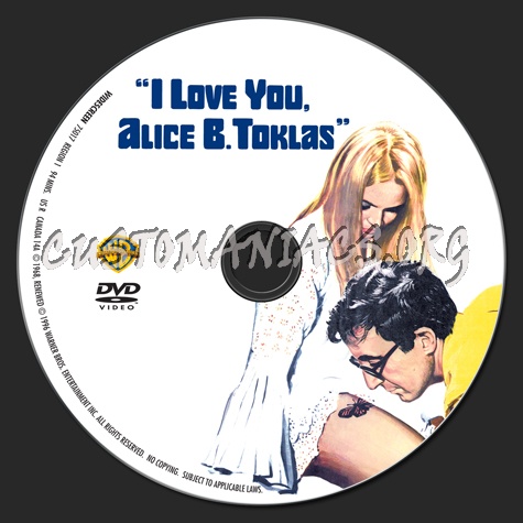 I Love You, Alice B.Toklas dvd label