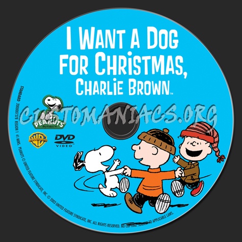 I Want A Dog for Christmas, Charlie Brown dvd label