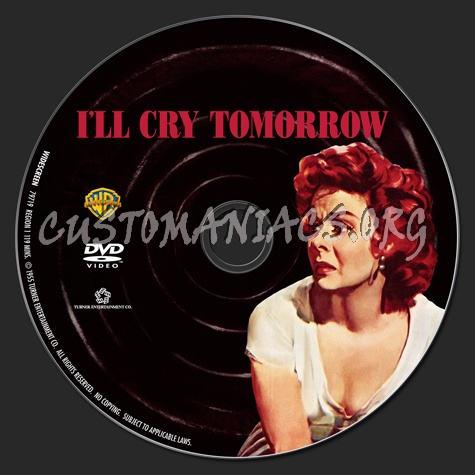 I'll Cry Tomorrow dvd label