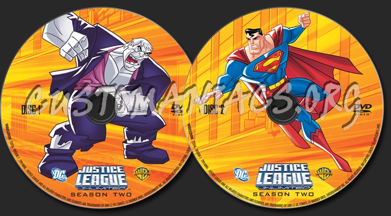 Justice League Unlimited Season 2 dvd label