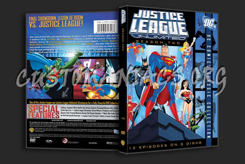 Justice League Unlimited Season 2 dvd cover