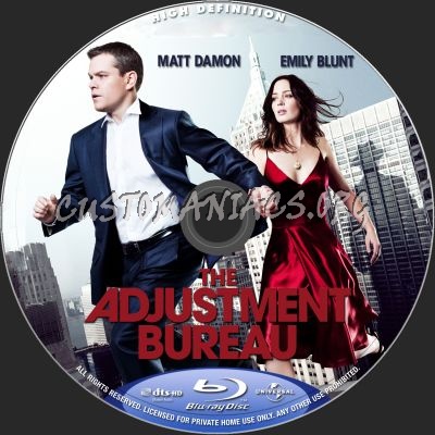 The Adjustment Bureau blu-ray label