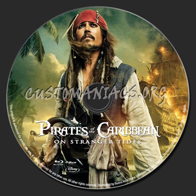 Pirates of the Caribbean: On Strangers Tides blu-ray label