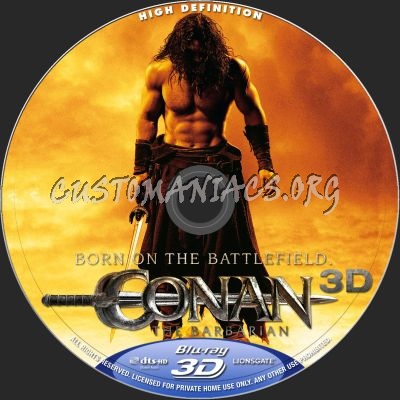 Conan The Barbarian blu-ray label