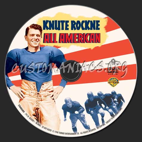 Knute Rockne All American dvd label