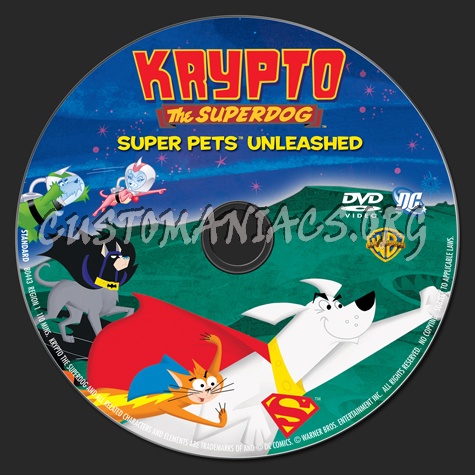 Krypto The Superdog Super Pets Unleashed dvd label