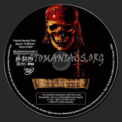 Pirates Of The Caribbean  Dead Man's Chest dvd label