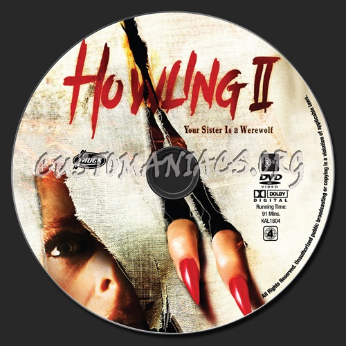 Howling 2 (Howling II) dvd label