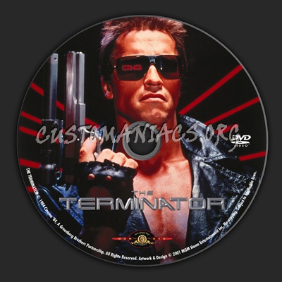 The Terminator dvd label