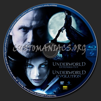 Underworld Double Feature blu-ray label