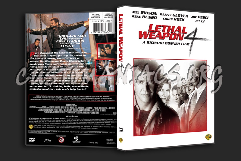 Lethal Weapon 4 dvd cover