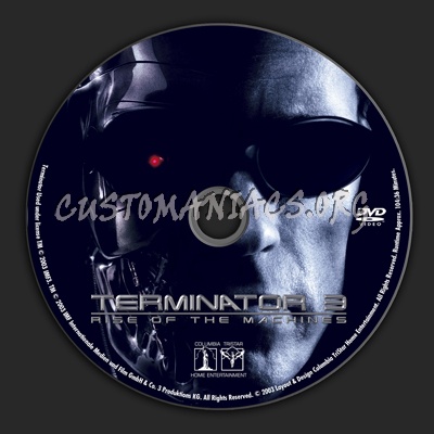Terminator 3 Rise Of The Machines dvd label