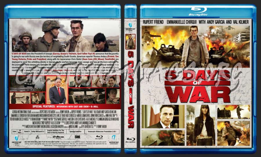 5 Days Of War aka 5 Days Of August blu-ray cover