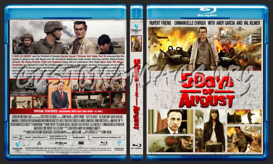 5 Days Of War aka 5 Days Of August blu-ray cover