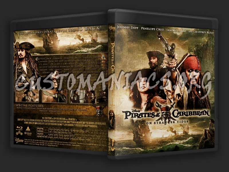 Pirates of the Caribbean: On Stranger Tides blu-ray cover