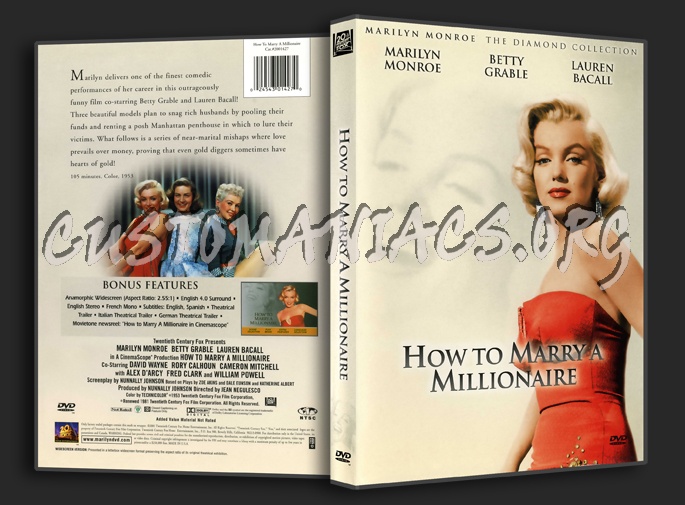 How To Marry A Millionaire dvd cover