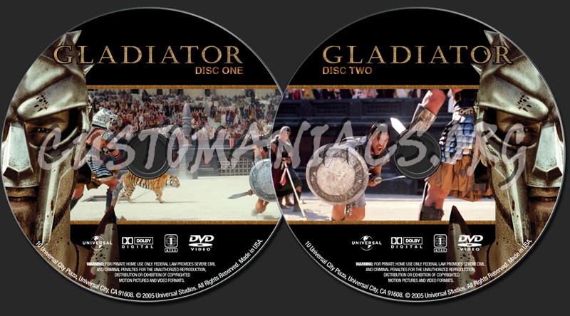 Gladiator dvd label