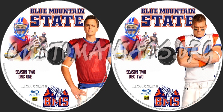 Blue Mountain State Season 2 blu-ray label