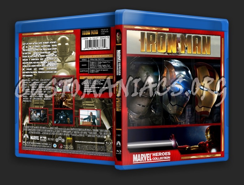 Marvel Heroes Collection: Iron Man blu-ray cover