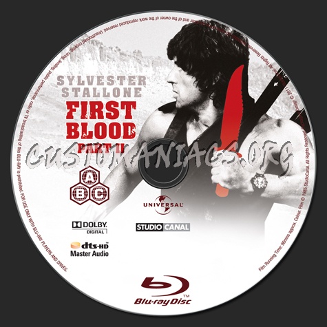 First Blood Part 2 blu-ray label