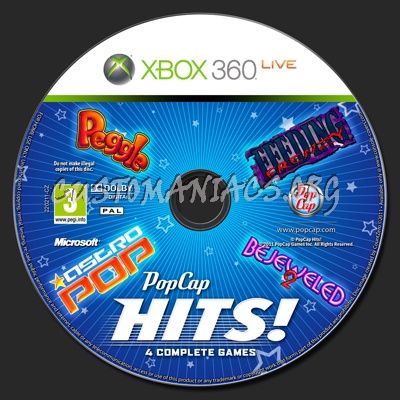 PopCap Hits! dvd label
