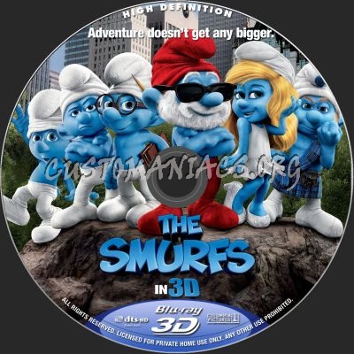 The Smurfs blu-ray label