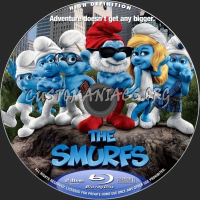 The Smurfs blu-ray label