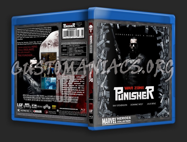 Marvel Heroes Collection: Punisher War Zone blu-ray cover