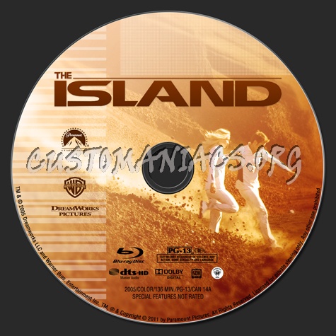 The Island (2005) blu-ray label