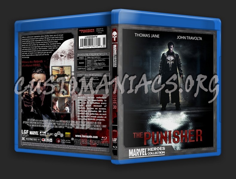 Marvel Heroes Collection: The Punisher blu-ray cover