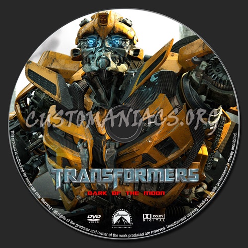 Transformers Dark of the Moon dvd label