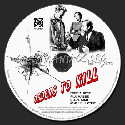 Orders to Kill dvd label