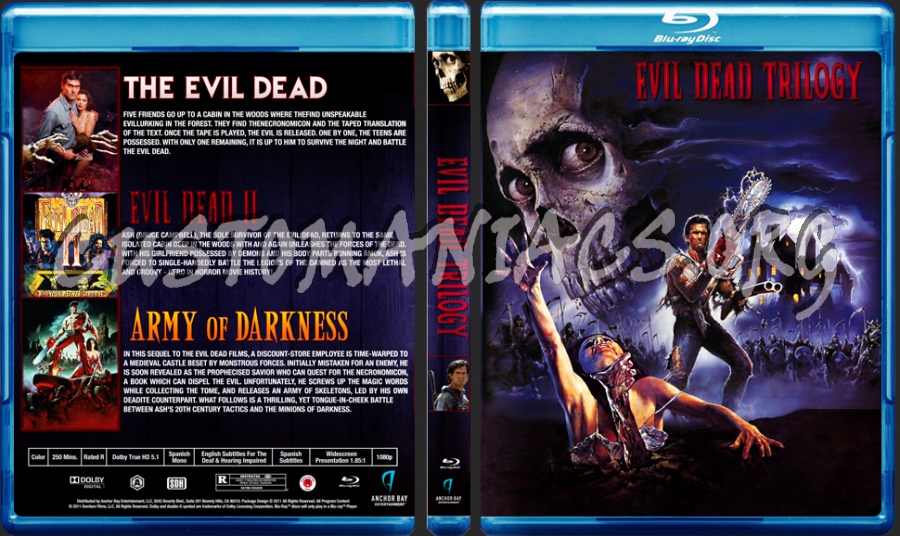 The Evil Dead Trilogy blu-ray cover