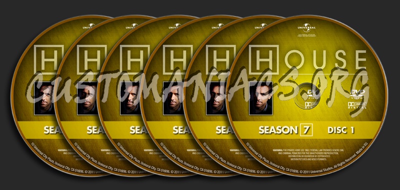 House Season 7 dvd label