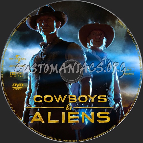 Cowboys & Aliens dvd label