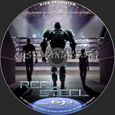 Real Steel blu-ray label