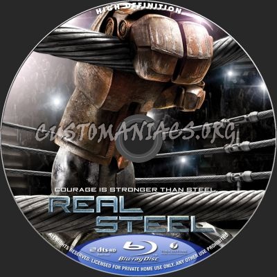 Real Steel blu-ray label