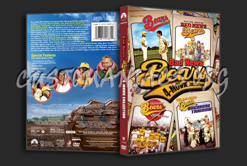 Bad News Bears 4 Movie Collection dvd cover