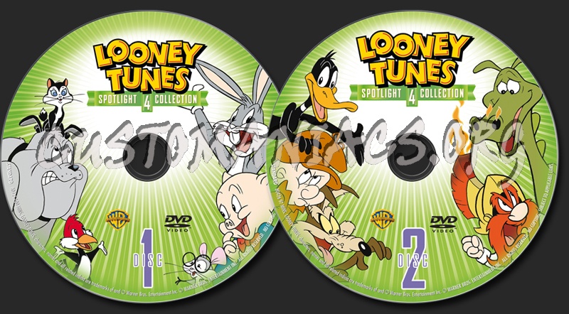 Looney Tunes Spotlight Collection 4 dvd label