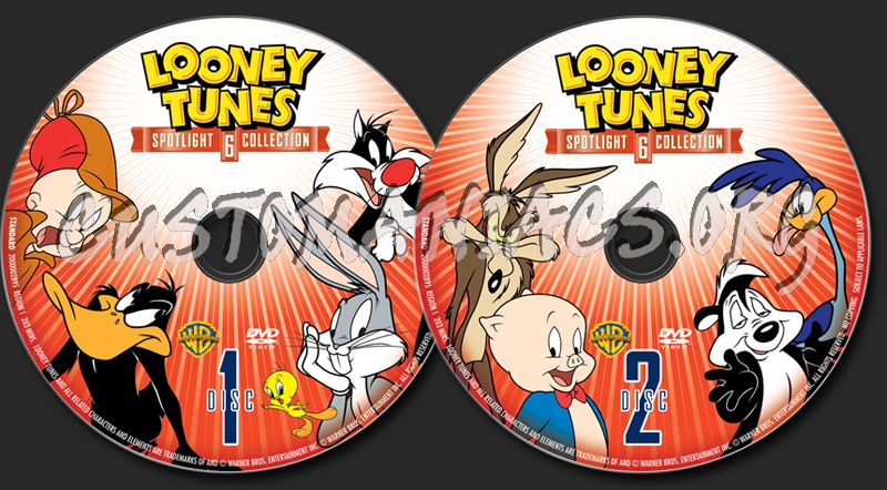 Looney Tunes Spotlight Collection 6 dvd label