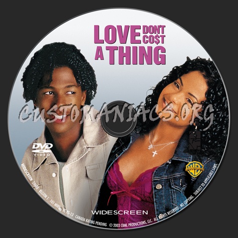 Love Don't Cost A Thing dvd label
