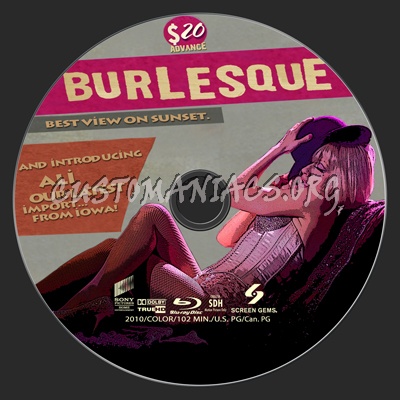 Burlesque blu-ray label