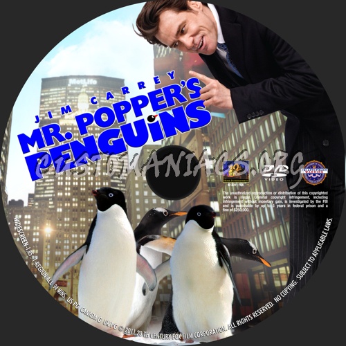 Mr. Popper's Penguins dvd label