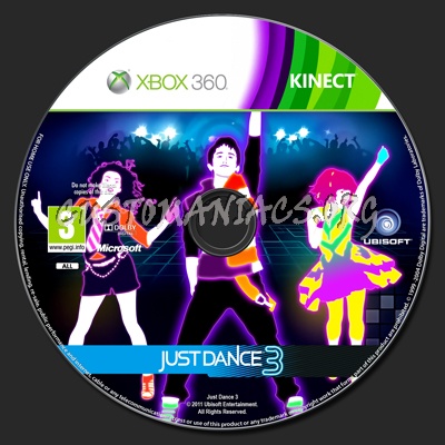 Just Dance 3 dvd label