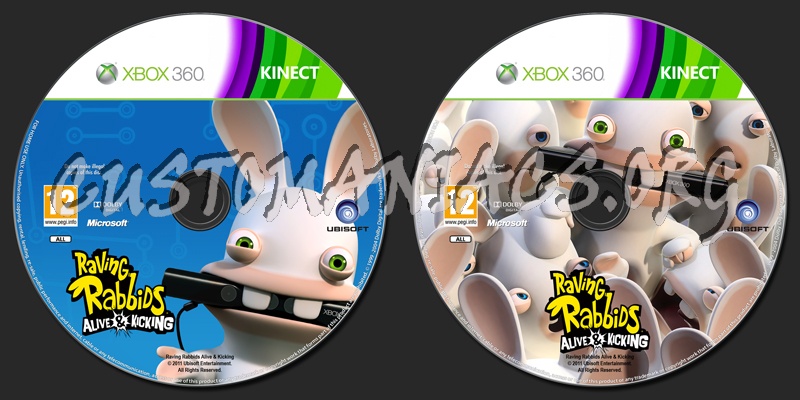 Raving Rabbids Alive & Kicking dvd label