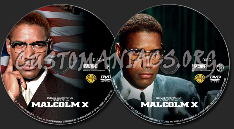 Malcolm X dvd label