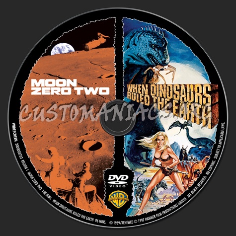 Moon Zero Two / When Dinosaurs Ruled the Earth dvd label