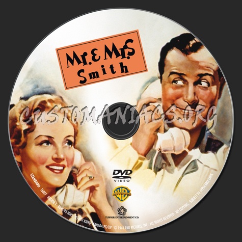 Mr. & Mrs. Smith (1941) dvd label