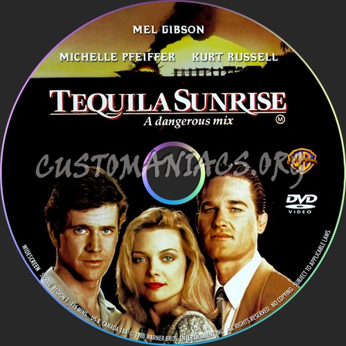 Tequila Sunrise dvd label