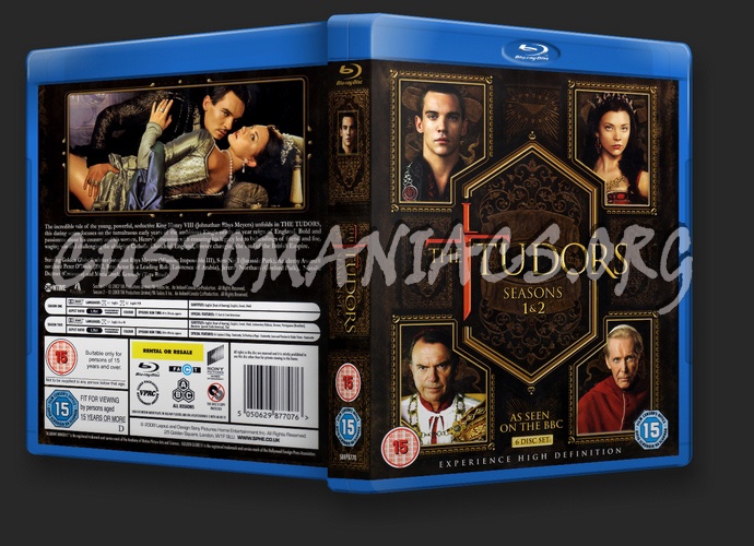 The Tudors Series 1 and 2 blu-ray cover